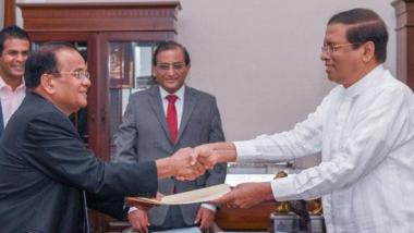 
A. J. M. Muzammil was sworn in as the new Governor of the Western Province before President Maithripala Sirisena.

Mr. Muzammil is the current chairman of the Central Environmental Authority (CEA).

He also served as the mayor of Colombo and High Commissioner of Sri Lanka to Malaysia.
